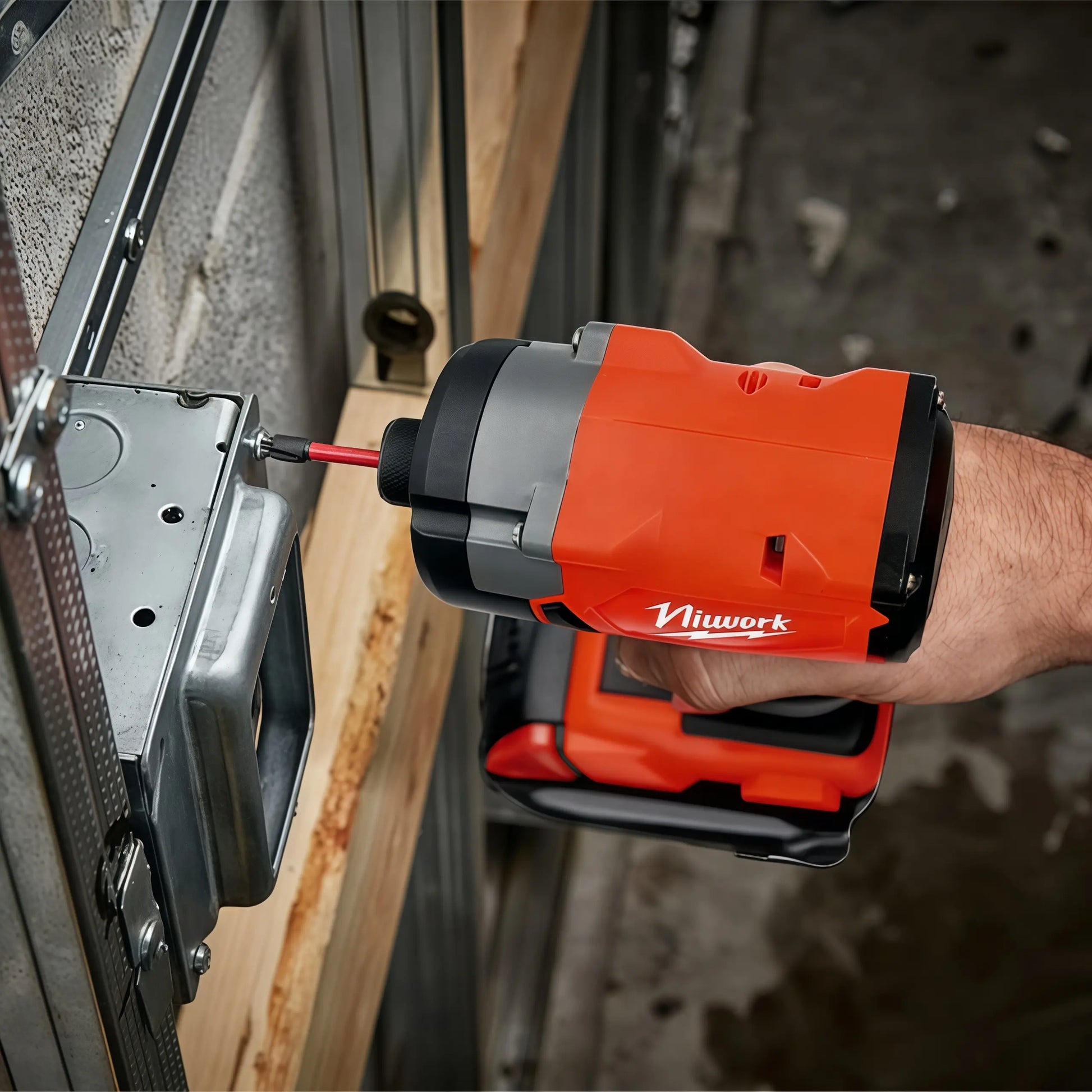 Niuwork 1/2" 350N·M Brushless Cordless Impact Wrench, M18 Battery Compatible – Ideal for Home DIY & Light Repairs Outdoorfun