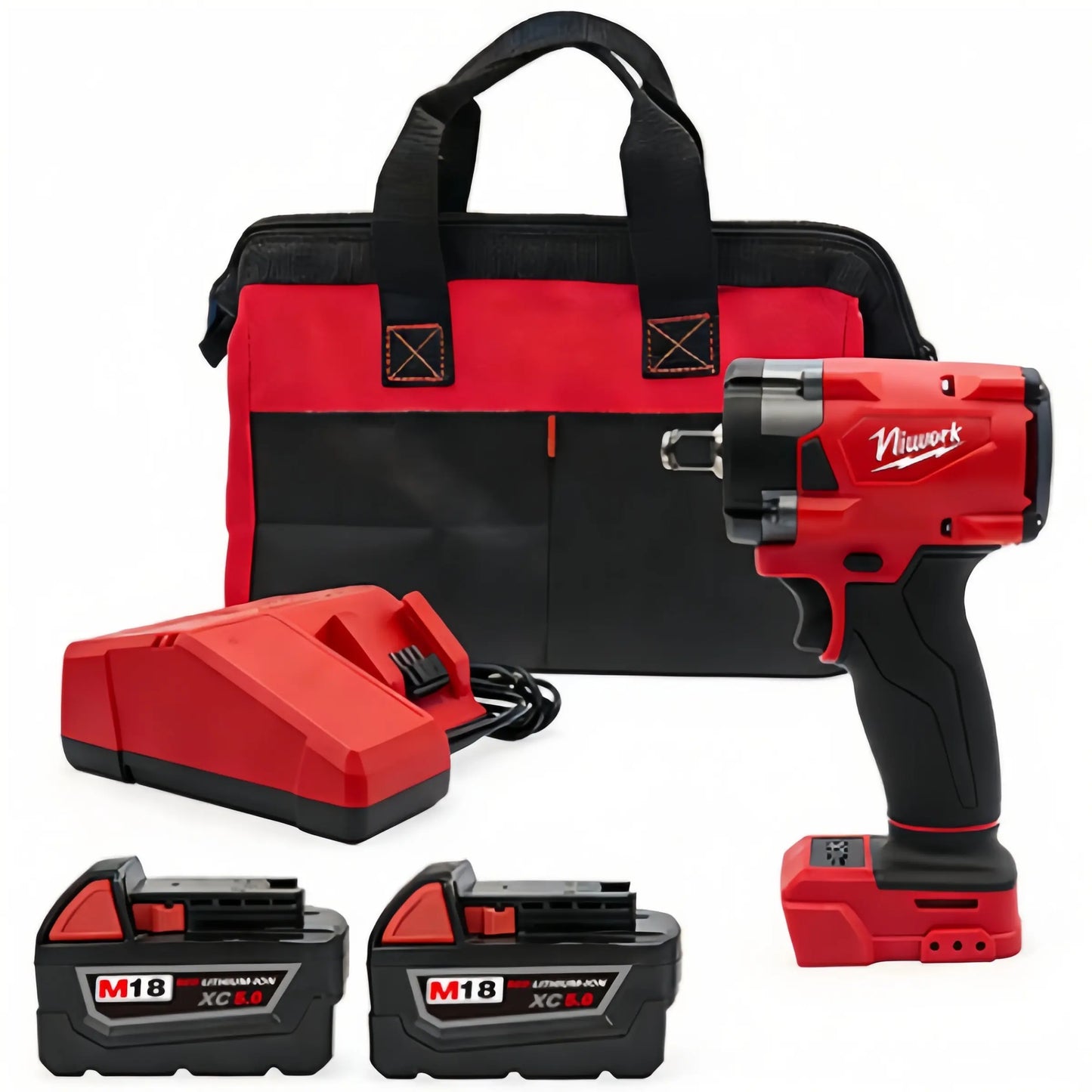 Niuwork 1/2" 350N·M Brushless Cordless Impact Wrench, M18 Battery Compatible – Ideal for Home DIY & Light Repairs Outdoorfun