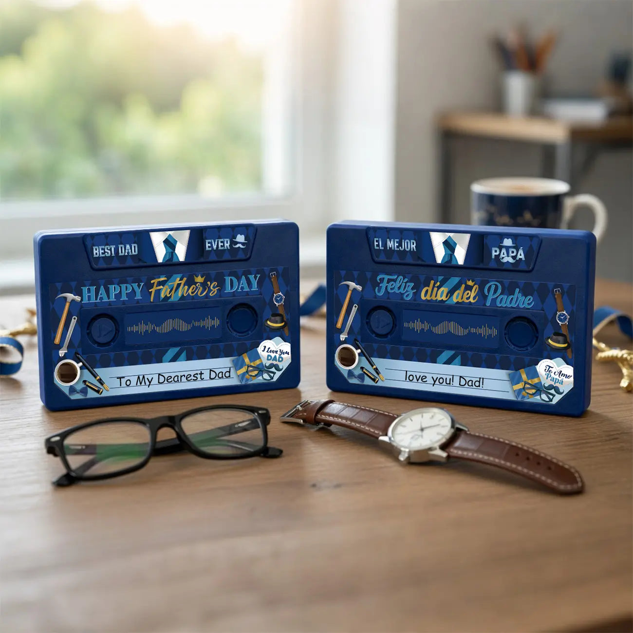 Father'S Day Party Favors: Voice-Recording Greeting Card (300 Seconds) – Class of 2026 Custom Voice Guestbook for Congratulations, Funny, Happy Anniversary Gift