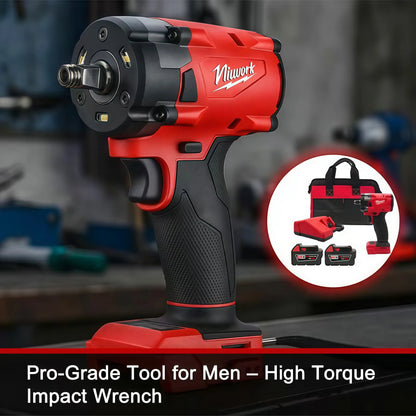 Niuwork 1/2" 350N·M Brushless Cordless Impact Wrench, M18 Battery Compatible – Ideal for Home DIY & Light Repairs Outdoorfun
