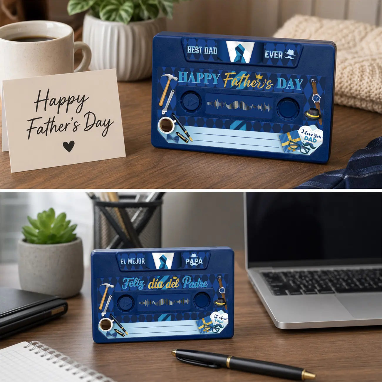 Father'S Day Party Favors: Voice-Recording Greeting Card (300 Seconds) – Class of 2026 Custom Voice Guestbook for Congratulations, Funny, Happy Anniversary Gift