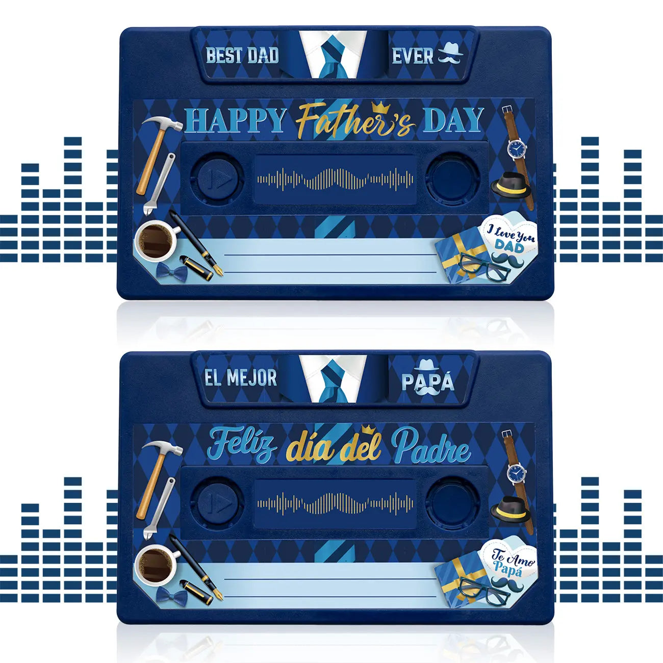 Father'S Day Party Favors: Voice-Recording Greeting Card (300 Seconds) – Class of 2026 Custom Voice Guestbook for Congratulations, Funny, Happy Anniversary Gift
