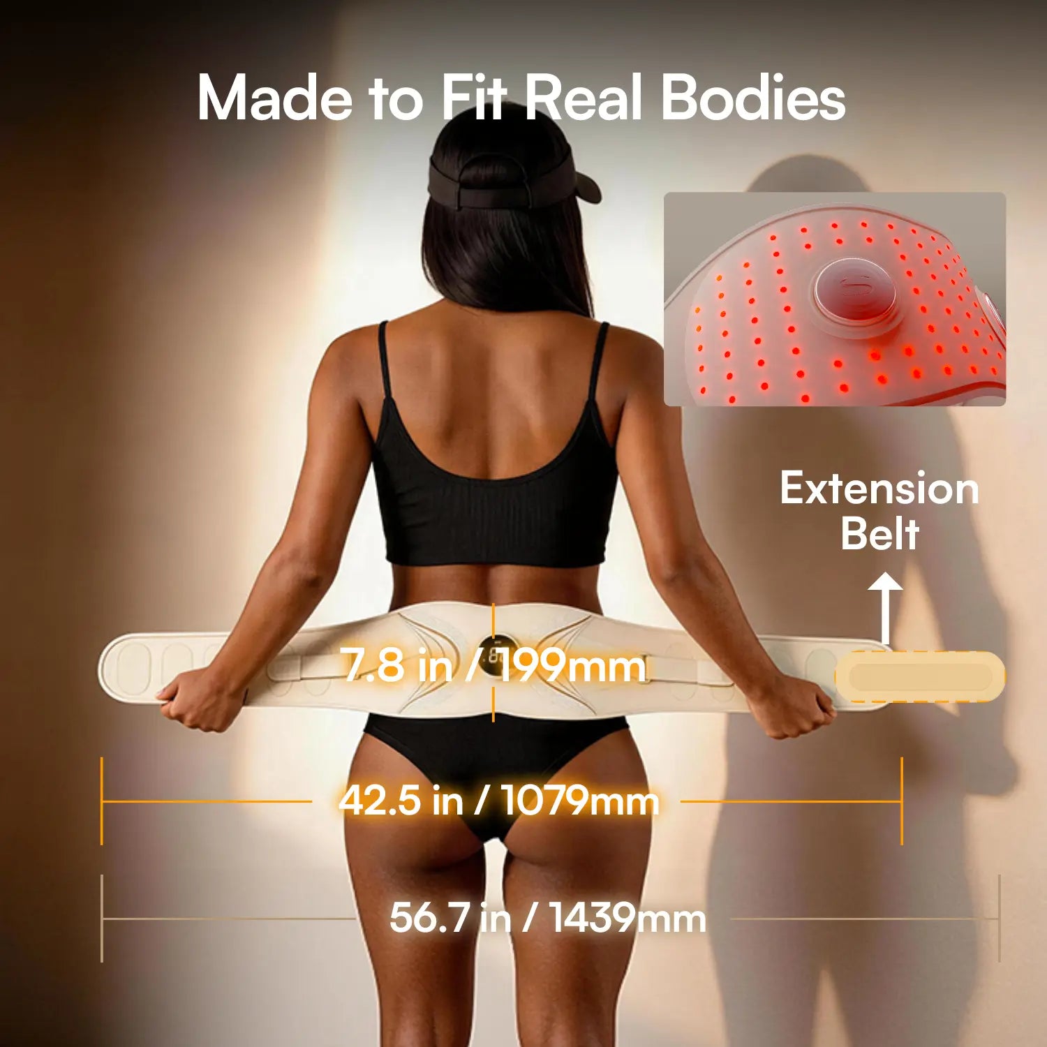 INIA PULSE 1064Nm Red Light Belt | All-In-One Postpartum Sculptor: Fade Stretch Marks & Tighten "Mommy Pooch" | 1064Nm Deep-Nir & EMS Abdominal Repair Belt